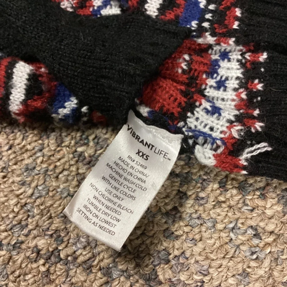 $3 Bundled * Navy White Burgundy Dog Sweater * Size XXS